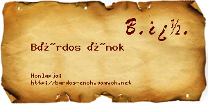 Bárdos Énok névjegykártya